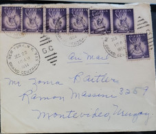 D)1954, UNITED STATES, CIRCULATED COVER FROM NEW YORK TO URUGUAY, AIR MAIL, LIBERTY, US POSTAGE, STATUE OF LIBERTY, NEW - Collezioni & Lotti