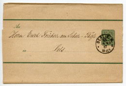 Germany 1887 3pf Crown Wrapper, Berlin To Oels - Other & Unclassified