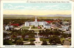 Colorado Denver Panorama Of The Civic Center From Capitol Dome - Denver