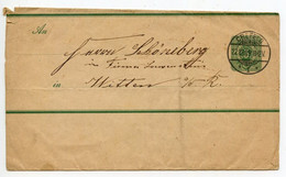 Germany 1889 3pf Crown Wrapper, Crefeld To Witten - Sonstige & Ohne Zuordnung