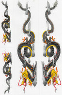 Drachen Schlange Tiere Aufkleber / Dragon Snake Animal Sticker A4 1 Bogen 27 X 18 Cm ST462 - Scrapbooking