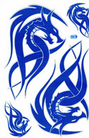 Drachen Blau Tiere Aufkleber / Dragon Blue Animal Sticker A4 1 Bogen 27 X 18 Cm ST482 - Scrapbooking