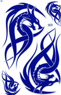 Drachen Blau Tiere Aufkleber / Dragon Blue Animal Sticker A4 1 Bogen 27 X 18 Cm ST562 - Scrapbooking