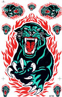 Panter Tiere Aufkleber / Panther Jaguar Animal Sticker A4 1 Bogen 27 X 18 Cm ST138 - Scrapbooking