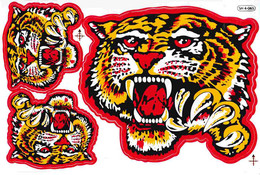 Tiger Tiere Aufkleber / Tiger Animal Sticker A4 1 Bogen 27 X 18 Cm ST528 - Scrapbooking