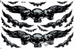 Totenkopf Sensemann Aufkleber / Skull Reaper Dead Sticker A4 1 Bogen 27 X 18 Cm ST100 - Scrapbooking