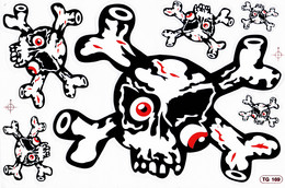 Totenkopf Sensemann Aufkleber / Skull Reaper Dead Sticker A4 1 Bogen 27 X 18 Cm ST258 - Scrapbooking