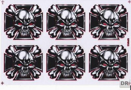 Totenkopf Sensemann Aufkleber / Skull Reaper Dead Sticker A4 1 Bogen 27 X 18 Cm ST286 - Scrapbooking