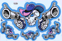 Totenkopf Sensemann Aufkleber / Skull Reaper Dead Sticker A4 1 Bogen 27 X 18 Cm ST354 - Scrapbooking