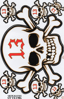 Totenkopf Sensemann Aufkleber / Skull Reaper Dead Sticker A4 1 Bogen 27 X 18 Cm ST349 - Scrapbooking