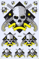 Totenkopf Sensemann Aufkleber / Skull Reaper Dead Sticker A4 1 Bogen 27 X 18 Cm ST384 - Scrapbooking