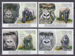 2009 Guinea-Bissau 4178-4181 Fauna - Gorilla 12,00 € - Gorilas