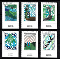 New Zealand 2018 Maui & The Fish  Marginal Set Of 6 Self-adhesives Used - Oblitérés