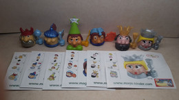 2004 Ferrero - Kinder Surprise -  C114, C115, C116, C117, C118 & C119 - Rolling Heads - Complete Set + 6 BPZ's - Monoblocchi