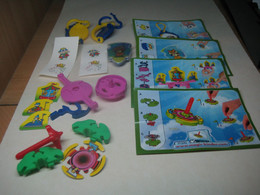 2008 Ferrero - Kinder Surprise - NV156, NV156, NV157, NV158 & TT390 - Amusement Park.Objects - Complete Set + 4 BPZ - Monoblocchi