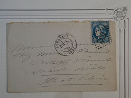 BP1  FRANCE  BELLE LETTRE RR 1871  ROUBAIX A ST MALO+BORDEAUX N° 46  + AFFRANCH.INTERESSANT+   + - 1870 Bordeaux Printing