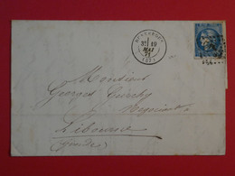 BP1  FRANCE  BELLE LETTRE RR 1871 DUNKERQUE A  LIBOURNE +BORDEAUX N° 46  + AFFRANCH.INTERESSANT+   + - 1870 Bordeaux Printing