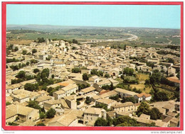 CPM 30 GALLARGUES LE MONTUEUX  En Avion Au Dessus Du Village . Dans Le Fond L' Autoroute - Gallargues-le-Montueux