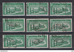 R.S.I.:  1944  ESPRESSO  -  £. 1,25  VERDE  US. -  RIPETUTO  9  VOLTE  -  SASS. 23 - Express Mail