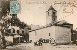 CPA 07 SAINT LAURENT DU VAR PLACE VIEILLE RARE BELLE CARTE !! - Saint-Laurent-du-Var