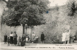 CPA 66 SAINT LAURENT DE CERDANS FONTAINE ST ANTOINE BELLE ANIMATION RARE BELLE CARTE !! - Sonstige & Ohne Zuordnung