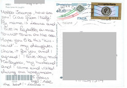 C9 - Italy P Stamp, Envelope Mail Stamps Used On Postcard - 2021-...: Usati