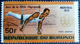 Burundi 1976 Sport Gymnastique Jeux Olympiques Olympic Games Yvert PA428 Used - Oblitérés