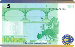 Tele Danmark : Telekort 5 Kr. : Billet 100 EURO - Postzegels & Munten