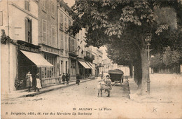 CPA 17 AULNAY LA PLACE RARE BELLE CARTE !! - Aulnay