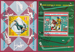 Äquatorialguinea Block 205 Und 206 Gestempelt, Olympische Winterspiele 1976 In Innsbruck - Winter 1976: Innsbruck
