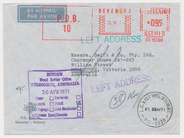 Wander Cover Deventer The Netherlands - Melbourne Australia 1971 - Dead Letter Office - Covers & Documents