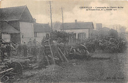 28-COURTALAIN- CATASTROPHE DU CHEMIN DE FER DE L'OUEST-ETAT LE 14 FEVRIER 1911 - Courville