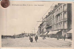 62 - Très Belle Carte Postale Ancienne De  BOULOGNE SUR MER  Quai Gambetta - Boulogne Sur Mer