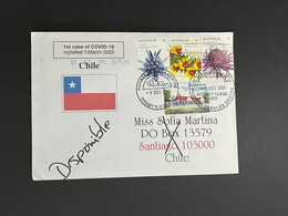 (1 P 19 A)  Australia Cover Posted To Chile And RTS To Sydney - COVID-19 1st Case Reported 3 March 2020 In Chile - Storia Postale