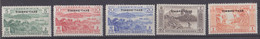 NOUVELLES-HEBRIDES Y & T TAXE 36-40 PAYSAGE LEGENDE FRANCAISE TIMBRE TAXE 1957 NEUFS AVEC CHARNIERES - Strafport