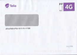 Denmark TELIA '4G' POST PP Prepaid Postage Cover Brief Lettre - Machines à Affranchir (EMA)