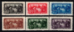 Slovaquie 1942 Mi 105-10 (Yv 77-82), (MNH)** - Unused Stamps