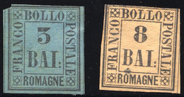 1859 ROMAGNE 3 BAI N.4 + 8 BAI N.8 NUOVI LINGUELLATI - UNUSED 3 BAI  + 8 BAI MH - Romagne