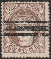 Spain 1870 Sc 168 Espana Ed 109a Used Bar Cancel - Gebraucht