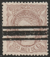 Spain 1870 Sc 168 Espana Ed 109 Used Bar Cancel - Oblitérés