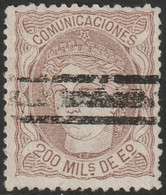 Spain 1870 Sc 168 Espana Ed 109 Used Bar Cancel - Oblitérés