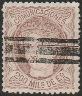 Spain 1870 Sc 168 Espana Ed 109 Used Bar Cancel - Usati