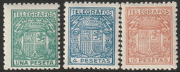 Spain 1932 Ed 73-5 Espana Telegraph MH*/MNH** - Telegramas