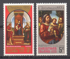 Christmas Island, 1970, Christmas, Paintings, MNH, Michel 33-34 - Christmas Island