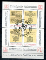 DÄNEMARK Block 4, Bl.4 FD Canc. - HAFNIA '87, Wappen, Coat Of Arms, Blason - DENMARK / DANEMARK - Blocks & Sheetlets