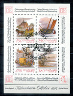 DÄNEMARK Block 5, Bl.5 FD Canc. - HAFNIA '87, Pferd, Flugzeug, Horse, Plane, Cheval, Avion - DENMARK / DANEMARK - Blocchi & Foglietti