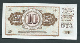 Yougoslavie - 10 Dinars - 1968 NEUF Sauf 2 Trous D'agraphe - DA727856  LAURA 9606 - Yougoslavie