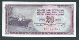 Billet Yougoslavie - 20 Dinars -2 Trous D'épingle Aspect Neuf  - 1974 - DF1121572  LAURA 9609 - Joegoslavië