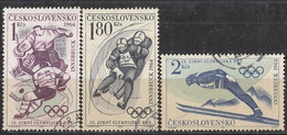 CZECHOSLOVAKIA 1447-1449,used,falc Hinged - Invierno 1964: Innsbruck