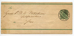 Germany 1890 3pf Crown Wrapper; Crefeld Postmark - Otros & Sin Clasificación